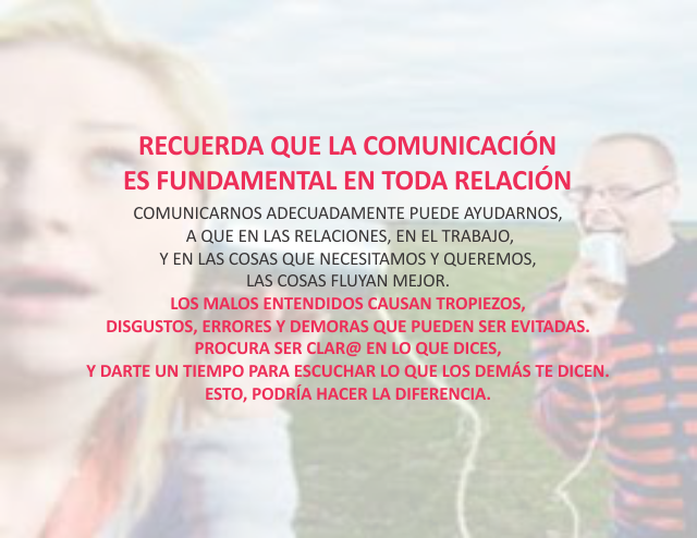 Recuerda que la comunicación es fundamental en toda relación Enero 29 de 2010